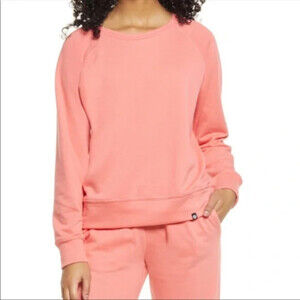 Circle X women's Cozy Raglan Sleeve Sweatshirt Coral Size L